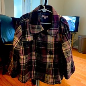 Kids Plaid Pea Coat